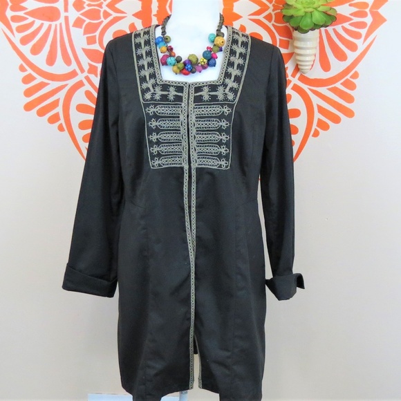 CAbi Jackets & Blazers - CAbi Grayish Black Indian Military Style Jacket 10